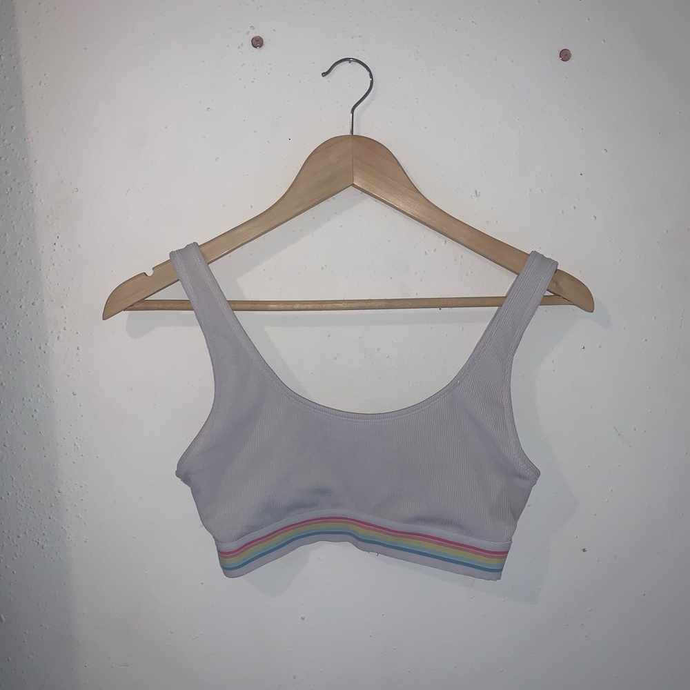 super cute rainbow sports bra